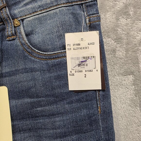 KUT from the Kloth Jeans Womens 2 Blue Catherine Boyfriend Distressed Stretch - Picture 7 of 14